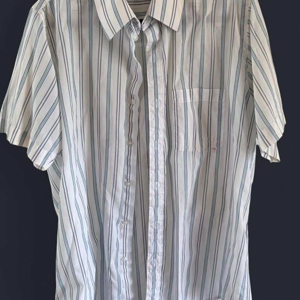 Vintage 1980s Chapel Hill by Block Striped Short Sleeve Shirt